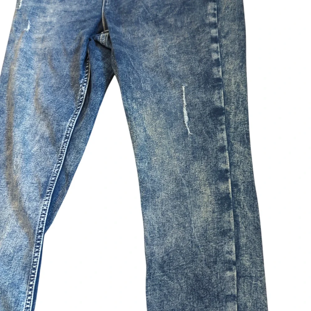 JUSTICE Girls 16 Plus Blue Distressed Skinny Jeans Casual School Medium Rinse